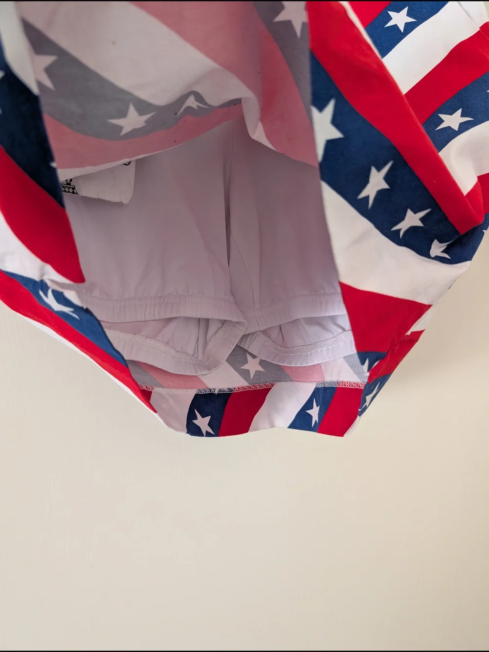 Royal & Awesome Womens 8 Patriotic Mini Golf Skirt Red White Blue Stars Stripes - Picture 3 of 6